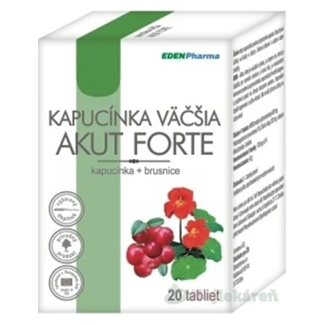 EdenPharma Kapucínka väčšia Akut Forte 20 tabliet