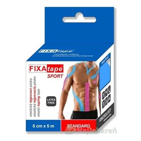 FIXAtape SPORT kinesiologická tejpovacia páska ružová 5cm x 5m 1 ks