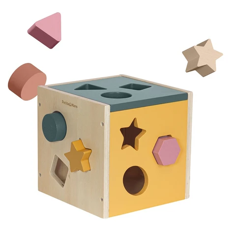PETITE&MARS Hračka triediaca Gravity Wood of Mars Aurora Pink 12m+