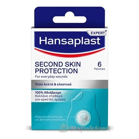 HANSAPLAST Second skin protection hydrokoloidná náplasť 72 x 35 mm 6 ks