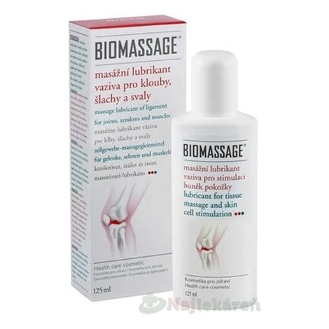 BIOMASSAGE masážny lubrikant gél na väzivá, svalstva a kĺbov 125 ml