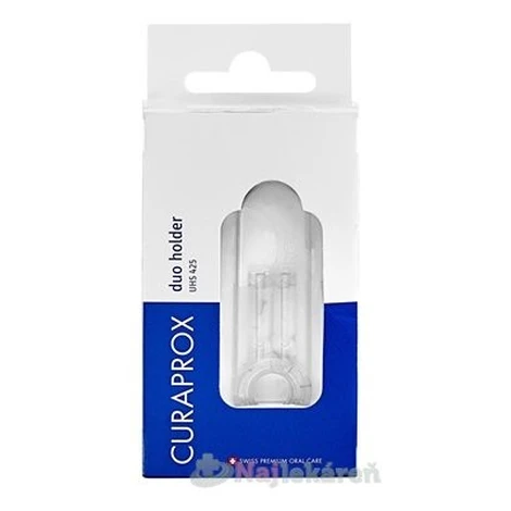 CURAPROX UHS 425 DUO holder transparentný držiak na dve medzizubné kefky, s krytkou 1 ks