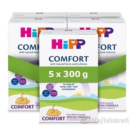 HiPP COMFORT špeciálna dojčenská výživa (od narodenia) 5x300 g