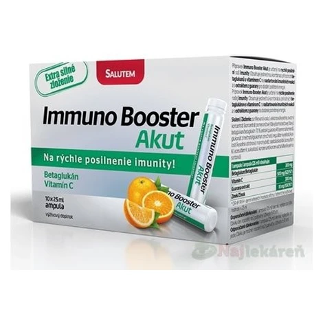 Immuno Booster Akut SALUTEM roztok v ampulkách s Betaglukánom 10 x 25 ml