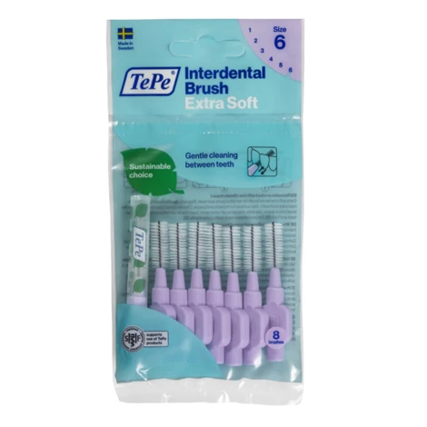 TePe EXTRA SOFT medzizubné kefky na dentálnu starostlivosť 1,1 mm, 8ks