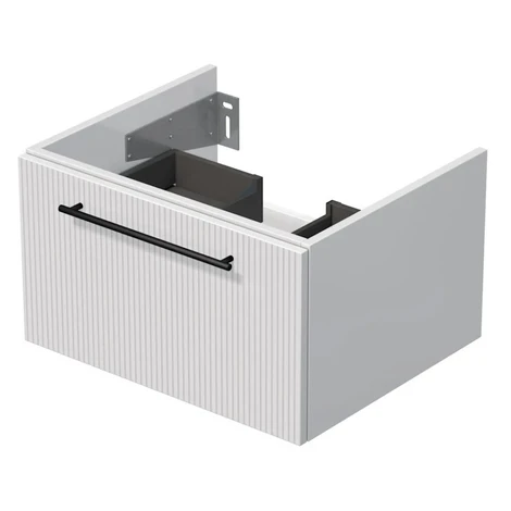 INTEDOOR Kúpeľ.skriňa pod dosku BEE, úchyt čierny, š. 60 cm, biela 3D pruhy