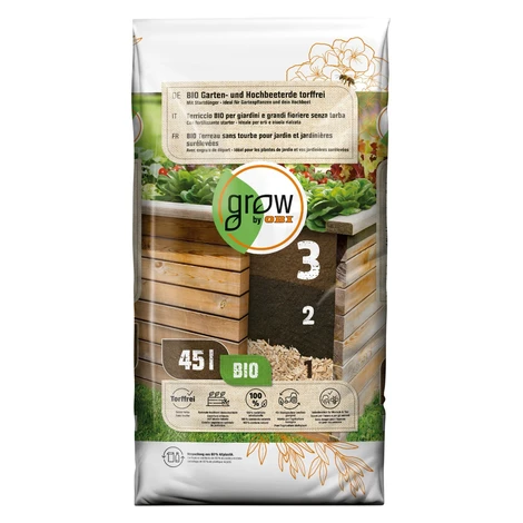 GROW by OBI BIO substrát pre záhrady a vyvýšené záhony 45 l