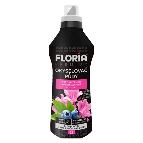FLORIA PREMIUM Okysľovač pôdy a hnojivo pre kyslomilné rastliny 1 l