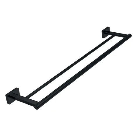Novaservis Dvojitý držiak uterákov Ferro Greta Black, matná čierna, 600 mm