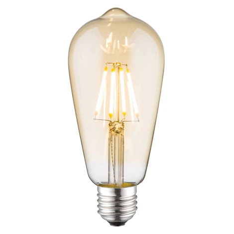 Just Light. Filam. LED žiarovka E27, ST64, 346lm, 2700K, 4W, jantar. sklo