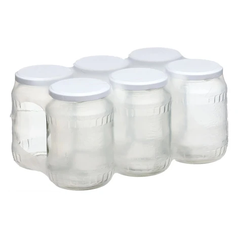 Zaváracie poháre s bielym viečkom 720 ml, 6 ks
