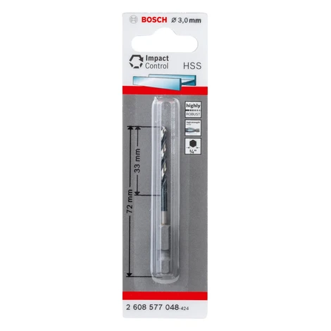 Bosch Špirálový vrták HSS Impact Control 3 x 33 x 72 mm