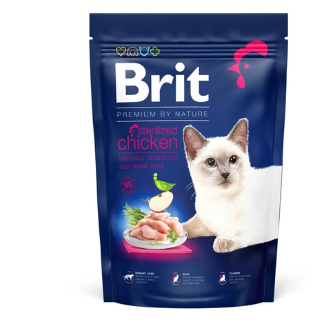 Brit Granuly pre mačky Premium by Nature Cat Sterilized Chicken 1,5 kg