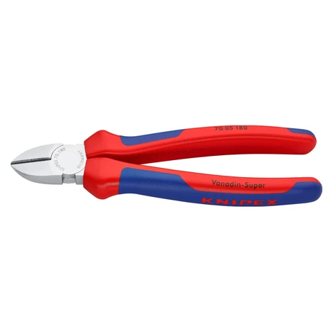 Knipex Bočné štiepacie kliešte, chrómované, viaczložkové návleky, 180 mm