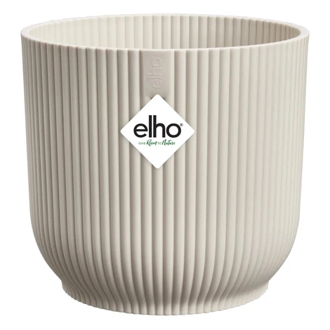 elho Kvetináč Vibes Fold Round ľanová biela pr. 25 x 23 cm