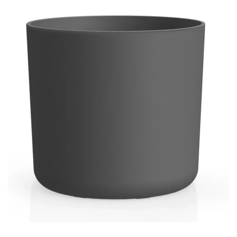 GARDENICO Kvetináč Lora plast, antracitová, pr. 29,5 x 27,4 cm