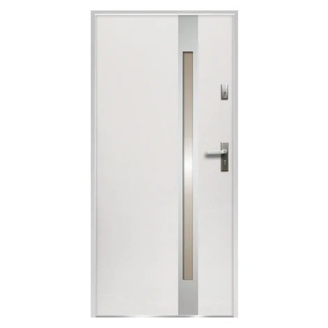 O.K. DOORS Oceľové vchodové dvere TEMIDAS INOX P55 biele 90 Ľ