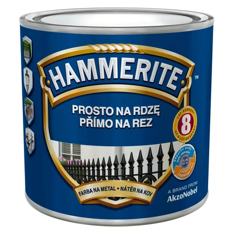 Hammerite Priamo na hrdzu farba na železné kovy hladká biela 0,25 l