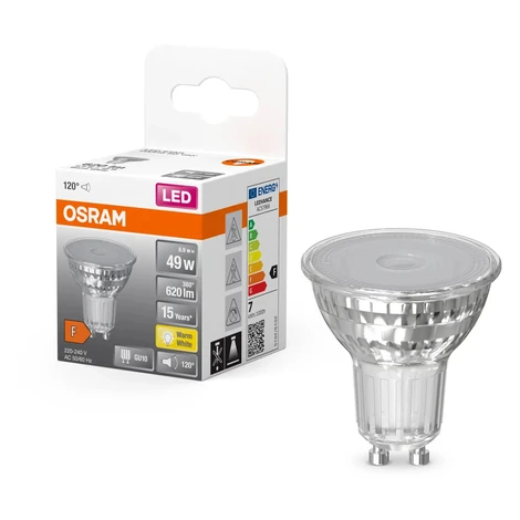 OSRAM LED reflektorová žiarovka Star PAR16, GU10, 6,9 W, 620 lm, 2700 K, číra