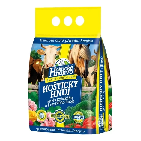 Hoštické hnojivo Hoštický hnoj, zmes konského a kravského hnoja 3 kg