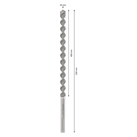 Bosch Špirálový príklepový vrták SDS max-4, 25 x 400 x 520 mm