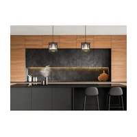 GLOBO Závesné svietidlo MATHILDE čierna/dymová E27 40 W 170 x 170 x 1200 mm