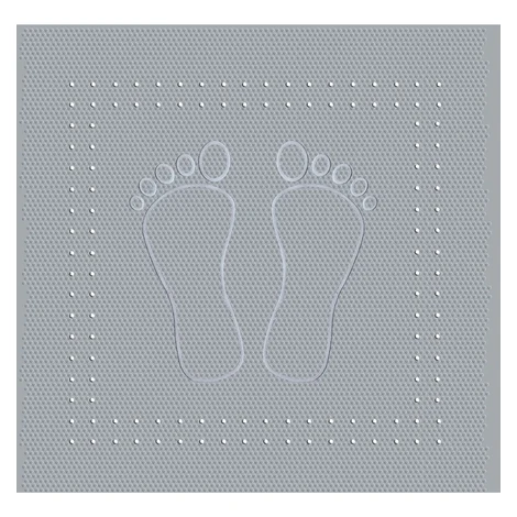 Kleine Wolke Protišmyková podložka do sprchy FOOT sivá 55 x 55 cm