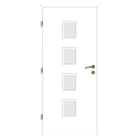 Voster Falcové interiérové dvere ARUBA 4/4, fólia Finish, biela, 90 Ľ