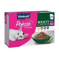 Vitakraft Kapsičky pre mačky Poézia Classique Meaty v omáčke, 12 x 85 g