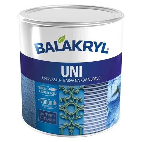 BALAKRYL Univerzálna farba na kov a drevo UNI MAT 0105 svetlo sivá 0,7 kg