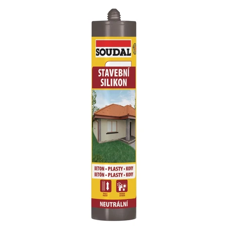SOUDAL Stavebný silikón sivý 300 ml