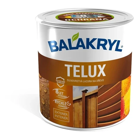 BALAKRYL Silnovrstvová lazúra na drevo Telux palisander 0,7 kg
