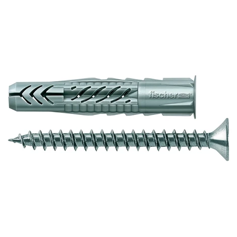 Fischer Univerzálna hmoždinka UX 6 x 50 R S K NV s golierom a skrutkami, 10 ks