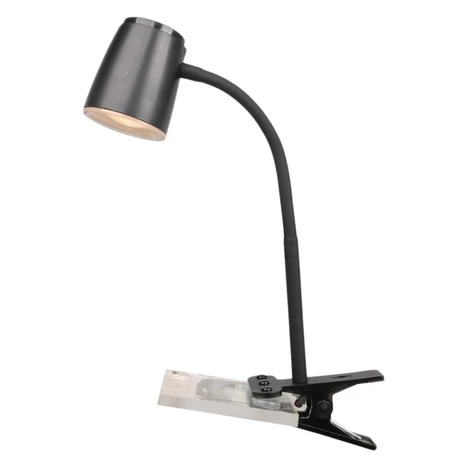 Top Light LED stolná lampička s klipom MIA KL, čierna TOP-LIGHT