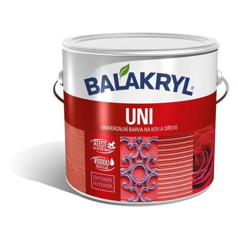 BALAKRYL Univerzálna farba na kov a drevo UNI LESK 0615 slonová kosť 2,5 kg