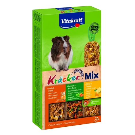 Vitakraft Doplnkové krmivo pre morčatá Kräcker Mix 3 ks (zelenina, med, citrus)