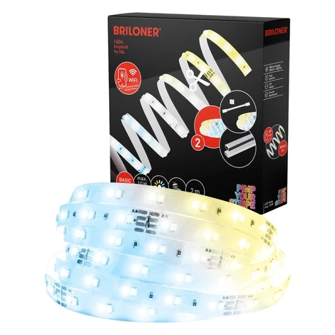 Briloner LED pásik samolepiaci Wifi, CCT, základná súprava, 224 diód, 2 m