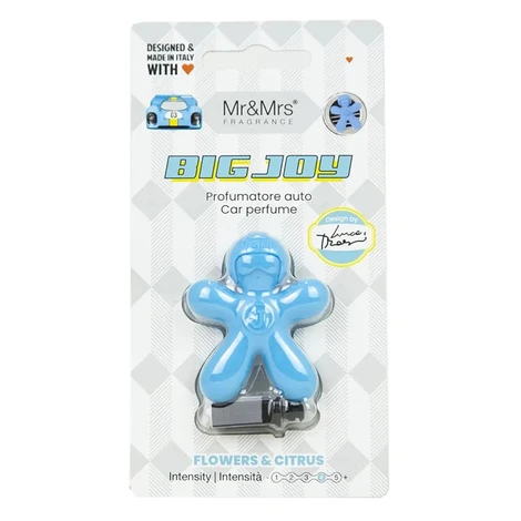 Mr. & Mrs. Osviežovač vzduchu do auta Big Joy Light Blue Flowers & Citrus