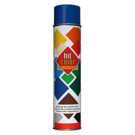 hitcolor Dekoratívny lak v spreji vysoký lesk RAL 5010, hojnový modrý 600 ml