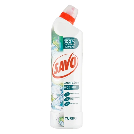 SAVO WC gélový čistič na vodný kameň Turbo, 750 ml