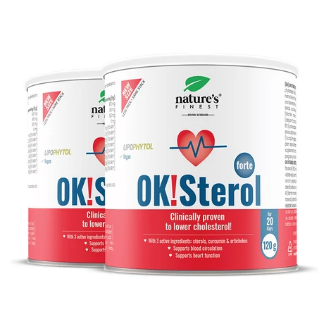 Nature's Finest OK!Sterol Forte | rostlinné steroly pro podporu cholesterolu | kurkuma a artyčok