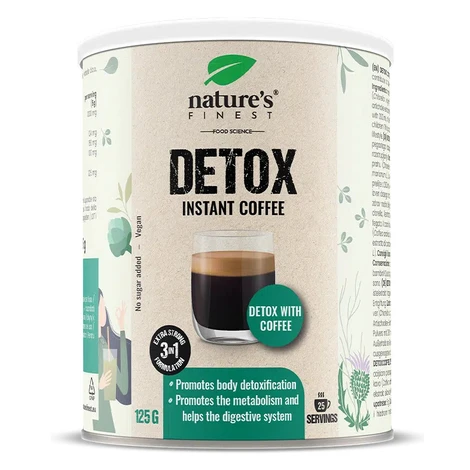 Nature's Finest Detox Coffee | detox káva s chlorellou, ostropestřcem a artyčokem | směs Arabica