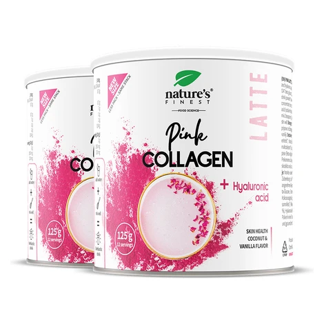 Nature's Finest Pink Latte Collagen | kolagenový beauty latte s kyselinou hyaluronovou | podpora