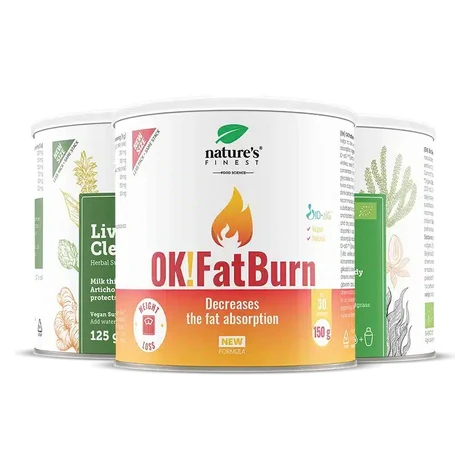 Nature's Finest Detox Fatburn | plant-based detox balíček na podporu hubnutí | mořské řasy, ostr