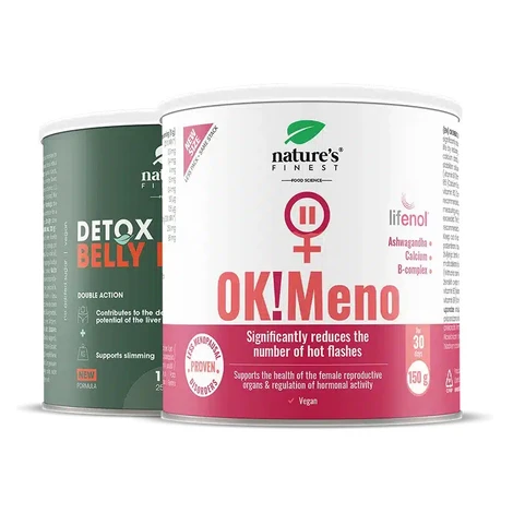 Nature's Finest OK!Meno + Detox Belly Burn | hormonální rovnováha, detox, nadýmání a zdraví jate