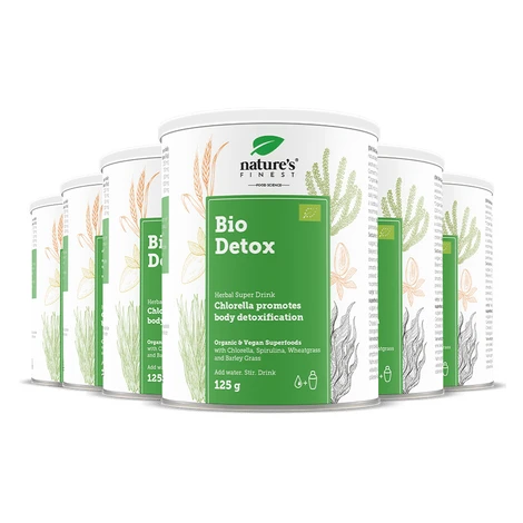 100% Organický Detox Nápoj | 6x Bio Detox od Nature's Finest | Chlorella, Spirulina, Lucuma | Ne