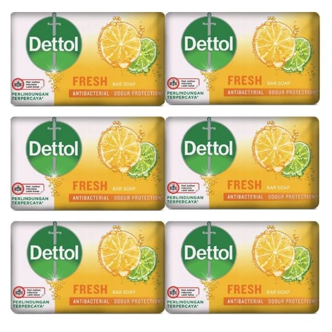 Dettol antibakteriálne pevné mydlo 6x100g FRESH