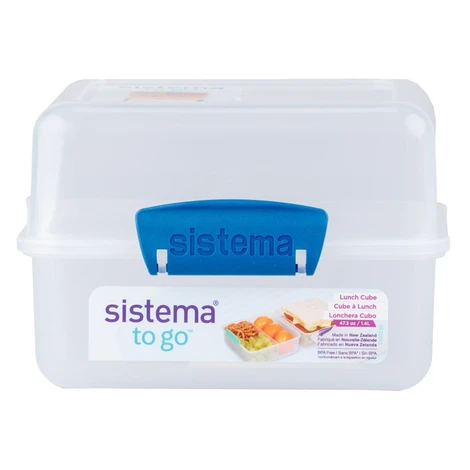 Sistema TO GO Krabička na desiatu s 2 oddielmi 1,4 l, modrá