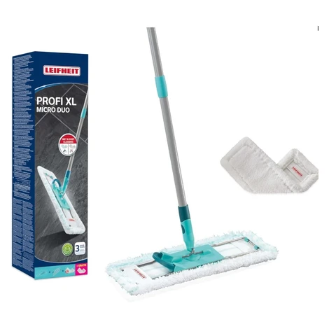 Podlahový mop PROFI XL Micro Duo + náhrada SuperDuster Floor ZDARMA (kompaktní balení v krabici) Leifheit