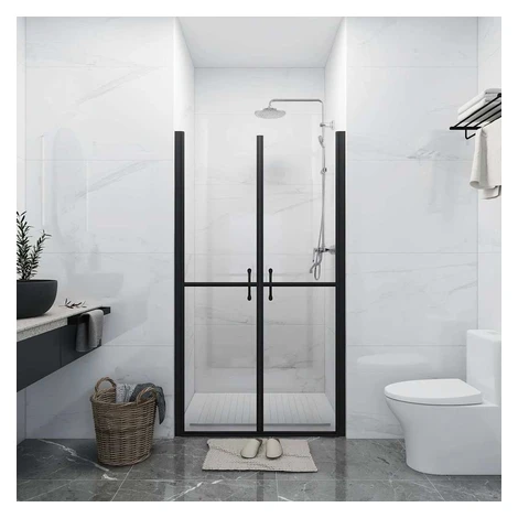 vidaXL Sprchové dvere priehľadné ESG (73-76)x190 cm